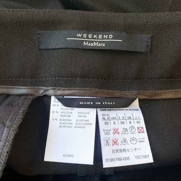 Weekend MaxMara Chocolate Brown Flare‎ Leg Trousers - Picture 3 of 4